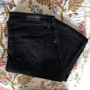 AG The Prima Mid-Rise Cigarette Jean Black Wash Size 27R
